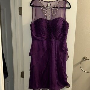 Elegant Purple Sleeveless Dress